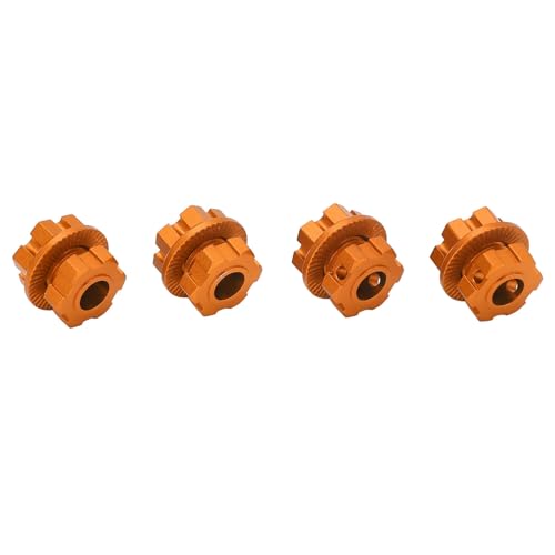 CHICIRIS Aluminiumlegierung 17mm RC -Hub -Nuss Radantriebsantriebsadapter, Leichtes Design, Hohe Sicherheitsstufen für, X Maxx, E RC Autos mit Stiften (Gold) von CHICIRIS