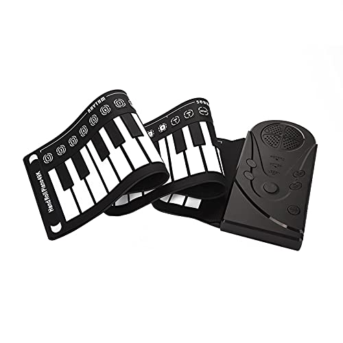 CHICIRIS Anfänger Klavier - Tragbare 49 Tasten Elektronische Tastatur Handlaufte Klavier für Kinder - Leichte und Weiche Demo Songs, 6 Demo Songs (Black) von CHICIRIS