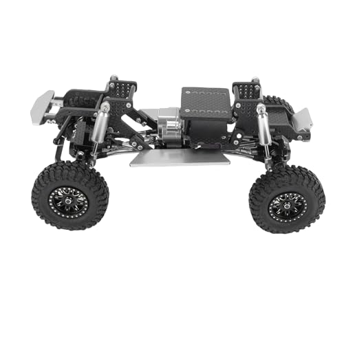 CHICIRIS Ascent 18 1/18 RC Crawler Carbonfaser -Chassis -Rahmen -Kit, Leichte und Hohe Festigkeit, Legierung, Messingmaterial, mit Speed ​​-Encoder, Am Besten für Microbit (schwarzes Silber) von CHICIRIS