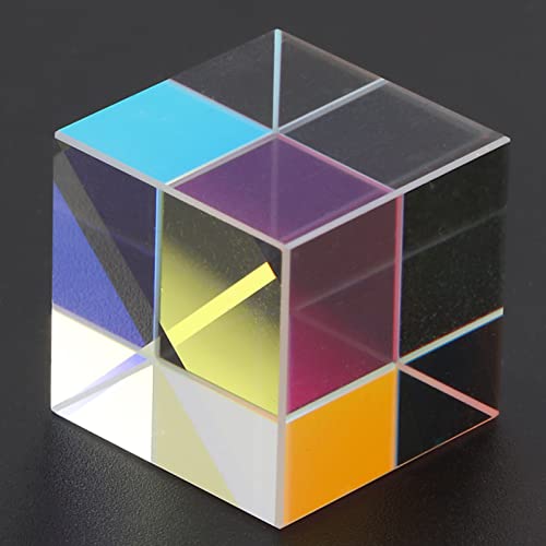 CHICIRIS Cube -Buntglas -Prisma für Lehre, Forschung und Fotografie, Farbenfrohes Sechsseitiges Helles Licht Kombinieren Prisma (2 * 2 * 2 cm) von CHICIRIS