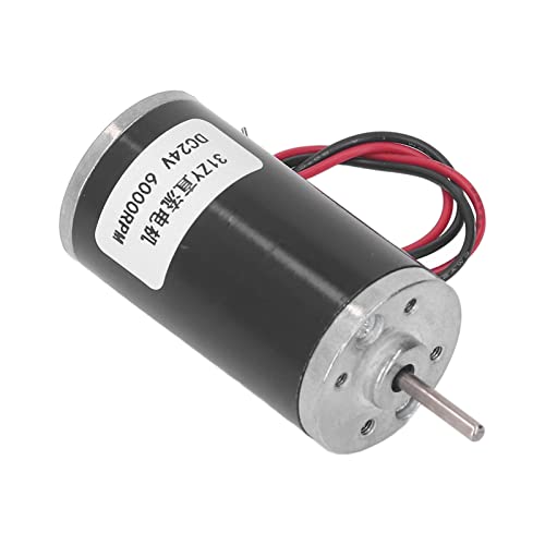 CHICIRIS DC 24 V -Motor mit Einstellbarer Geschwindigkeit für Elektroventilator, Mikrowellenofen - Hochtorsionsgetriebe Motor für Spielzeug, Anzeigeregale Verschleiß resistente Metallrad (6000RPM) von CHICIRIS