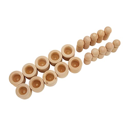 CHICIRIS DIY -Holzstifte Handwerksbedarf 10 Sätze Holzfarben für die Anpassung DIY Holzstiftpuppen Holzhandwerk von CHICIRIS