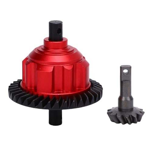 CHICIRIS Differentialgetriebe Ersatz, 37T 13T Heck -Diff -Zahnradkit für 1/10 Maxx RC -Auto (Rot) von CHICIRIS