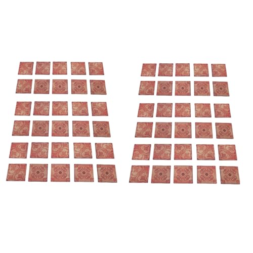 CHICIRIS Dollhouse -Bodenbeläge, Miniaturholzfliesen für 1/12 -Skala -Puppenhäuser, Langlebiger Basswood, 60 oder 30 Pack für Kreatives Spiel (60 Stück) von CHICIRIS