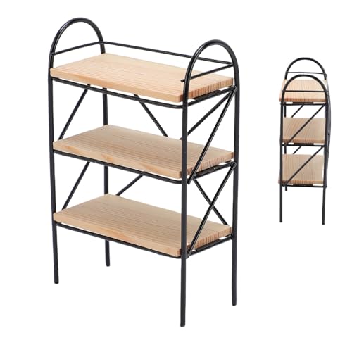 CHICIRIS Dollhouse -Bücherregal, Miniaturbuchregal mit Robustem Eisendesign, Ergänzung für 1:12 Dollhouse -Möbel, Ideales Dekoratives Regal für Miniaturen von CHICIRIS