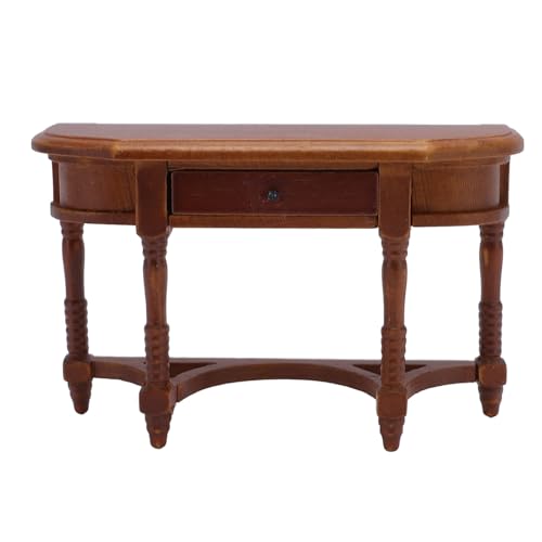 CHICIRIS Dollhouse Halbround -Tisch, 1:12 Miniaturbirkenmöbel mit Schubladen für Dollhouse -Leben, Hohe Simulation, Realistische, Exquisite Handwerkskunst, Hoher Realismus CHICIRIS Dollhouse Halbround -Tisch, 1:12 Miniaturbirkenmöbel mit Schubladen für Dollhouse -Leben, Hohe Simulation, Realistische, Exquisite Handwerkskunst, Hoher Realismus von CHICIRIS
