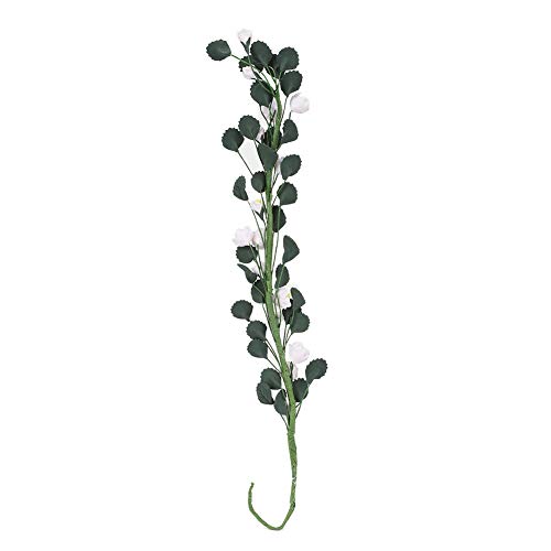 CHICIRIS Dollhouse Rose String, Gartenszene Rose String Eundendesel Swing für 1/12 Puppen, Hochwertige Miniaturgartenszene Dekor (gelbe Rose) von CHICIRIS