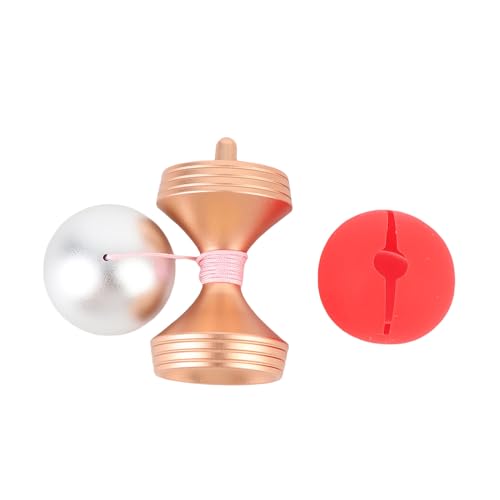 CHICIRIS Drehungspersonenspielzeug, Legierbares Tragbares Schreibtischspielzeug mit Silikonabdeckung für Büro (Roségold) von CHICIRIS