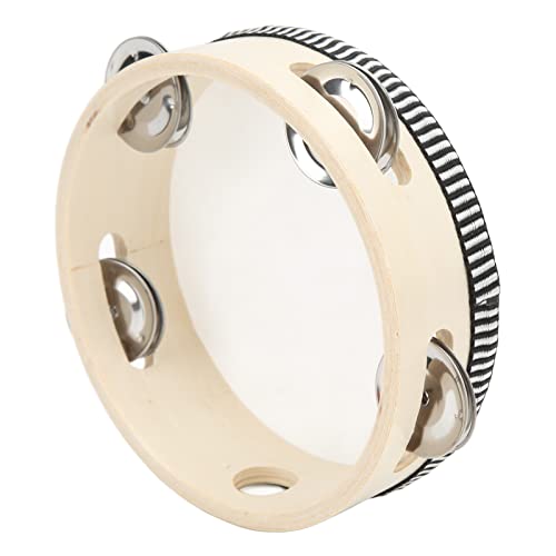 CHICIRIS Hand Gehalten Tamburin Handheld Tambourin Mini Tamburin mit Leichtem Griff um Kinder Bildungsmusikinstrument 6.1in Durchmesser von CHICIRIS