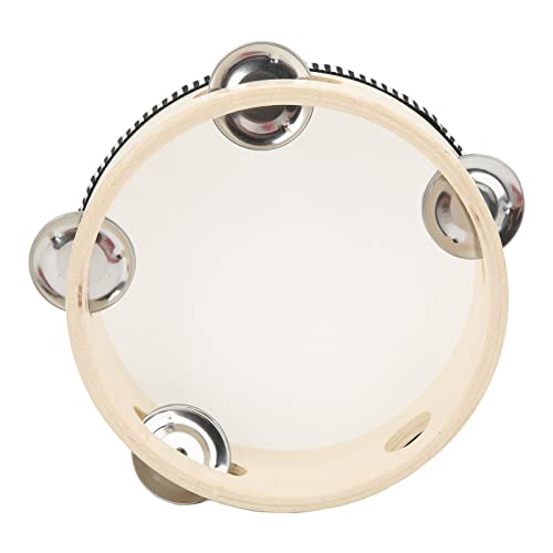 CHICIRIS Hölzerne Handheld Tambourin Polyester Bildungstrommel für Kinder, Klarer Sound für die Leistung CHICIRIS Hölzerne Handheld Tambourin Polyester Bildungstrommel für Kinder, Klarer Sound für die Leistung von CHICIRIS