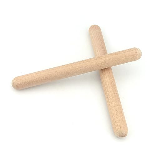 CHICIRIS Kinder Percussion Rhythmus Stick, Massivholz Claves Musikalische Stöcke für Schulmusikunterricht, Familienmusikversammlungen (1 Paar) von CHICIRIS