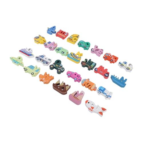 CHICIRIS Kleinkind -Rätsel, 3D ABC PEG Holzverkehr Alphabet -Rätsel Matching -Spiel mit Cartoon -Grafiken für Kleinkinder Bildung von Kindern Im Alter von 3+ von CHICIRIS