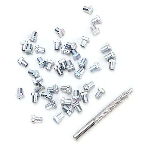 CHICIRIS Lederhandwerkszubehör Zinkstempel Set mit Griffwerkzeug für Lederstempeln Ideal für -Projekte und Basteln Hobbyisten von CHICIRIS