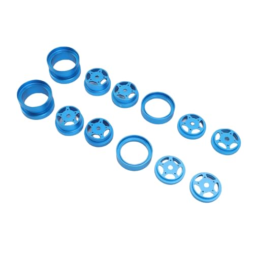 CHICIRIS Legierung RC Car Wheel Hub Set 4PCs, Hochfestigkeitsklemm -Ersatz für, Einfache Installation für, Frosch, Wespe (Blue) von CHICIRIS