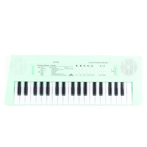 CHICIRIS Musikspielzeug mit 37 Tasten, Elektrisches Klavier für Anfänger, Tragbare Größe und Doppelte Stromversorgung, für die Musikalische Ausbildung von Kindern (Green) von CHICIRIS