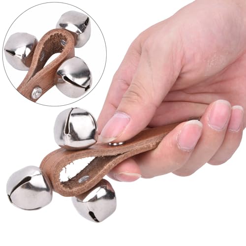 CHICIRIS Pädagogische Tamburin -Handbell -Shaker Glocken Ring Instrument für Kinder und Erwachsene, Aufmerksamkeit und Klang , Hochwertiges Leder, Braune Farbe CHICIRIS Pädagogische Tamburin -Handbell -Shaker Glocken Ring Instrument für Kinder und Erwachsene, Aufmerksamkeit und Klang , Hochwertiges Leder, Braune Farbe von CHICIRIS