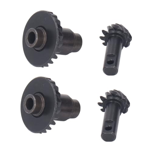 CHICIRIS PartRC Zahnradgetriebe-Set aus Stahl, handlich, geräuscharm, spiralförmiges Zahnradgetriebe, 2 Paar schwarze, einfache Stahl-Zahnräder von CHICIRIS