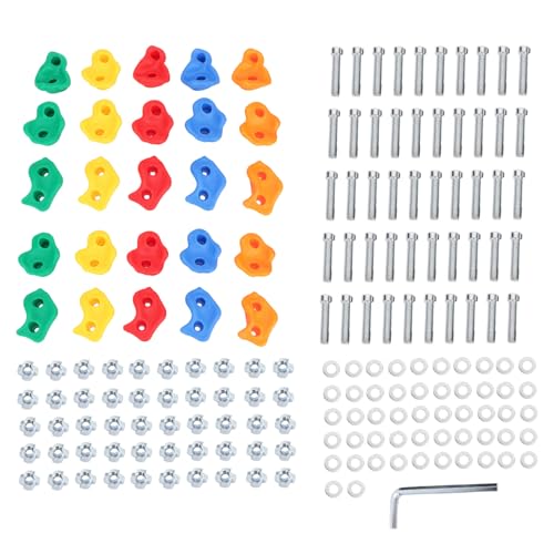 CHICIRIS Pe Plastic Kids Climbing Holds, Geruchlose Große Kletterfelsen für Spielset, Kletternsteine für das Spielplatz Im Freien Im Freien, mit Stacheln und Konkav Konvexen Mustern CHICIRIS Pe Plastic Kids Climbing Holds, Geruchlose Große Kletterfelsen für Spielset, Kletternsteine für das Spielplatz Im Freien Im Freien, mit Stacheln und Konkav Konvexen Mustern von CHICIRIS