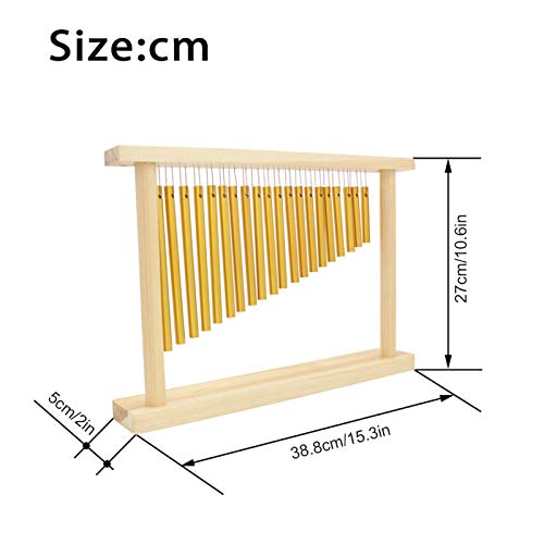 CHICIRIS Percussion Chimes 20 Bars Single Row Musical Instrument mit Holzstange für Kinder Musikausbildung und Spiele CHICIRIS Percussion Chimes 20 Bars Single Row Musical Instrument mit Holzstange für Kinder Musikausbildung und Spiele von CHICIRIS