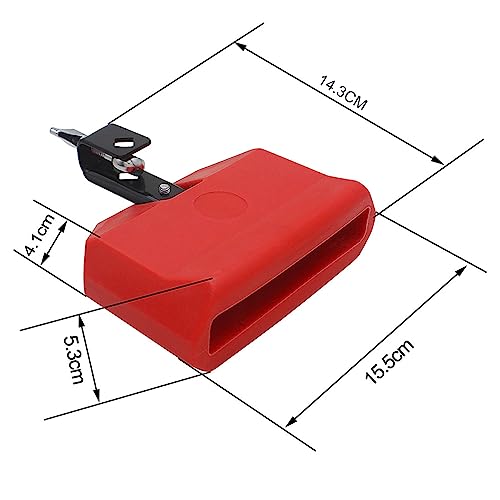 CHICIRIS Percussion Cowbell Langable Plastik Einstellbarer Schraubenstock -Stick -Kit für Trommelbegeisterte und Schulungstraining (Rot) von CHICIRIS
