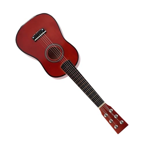 CHICIRIS Präzise Kinder Gitarrenspielzeug Lustige Lerninstrumente für Kinderanfänger, Inspiriert Musikfähigkeiten, Ideale Schüler Hölzern 23in Gitarre (Kaffee) von CHICIRIS