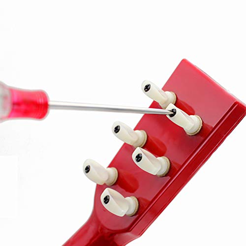 CHICIRIS Präzise Kinder Gitarrenspielzeug Lustige Lerninstrumente für Kinderanfänger, Inspiriert Musikfähigkeiten, Ideale Schüler Hölzern 23in Gitarre (Rot) von CHICIRIS