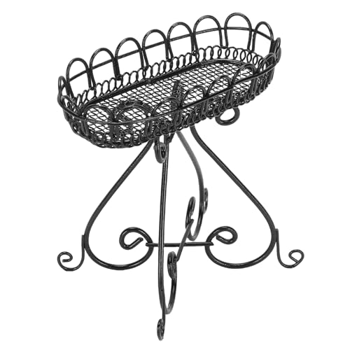 CHICIRIS Puppenhaus Blumen Ständer, 1:12 Maßstab Miniatur-Pflanzen Ständer, Handwerklich Hergestelltes Eisen Dekor für Puppenhaus Zubehör, Ideal für Sammler von CHICIRIS
