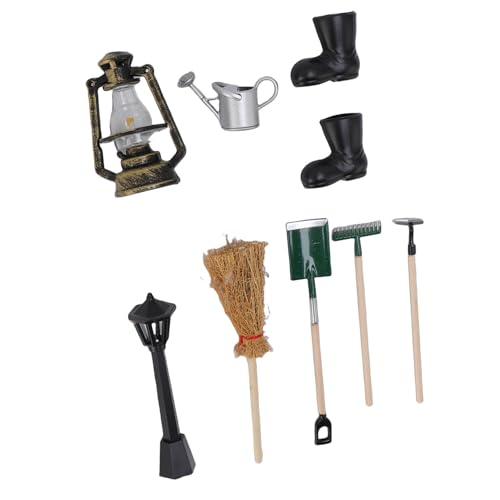 CHICIRIS Puppenhauszubehör, Puppenhaus-Garten- und Farmwerkzeuge, Geeignet für BJD-Dekoration, Miniatur-Rechen, Zen-Schaufel, Modellzubehör CHICIRIS Puppenhauszubehör, Puppenhaus-Garten- und Farmwerkzeuge, Geeignet für BJD-Dekoration, Miniatur-Rechen, Zen-Schaufel, Modellzubehör von CHICIRIS