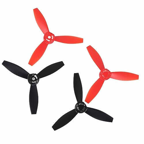 CHICIRIS RC Airplane Propeller Speziales Design Leichter Ersatz für Bebop 2 Drohne, 4PCS Black Propeller für RC -Flugzeugbegeisterte (2 schwarz 2 rot) von CHICIRIS