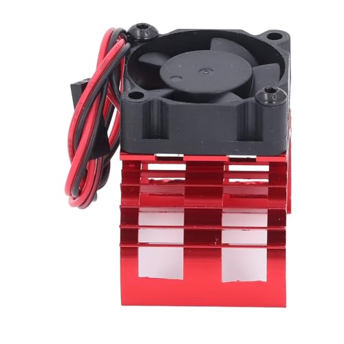 CHICIRIS RC -Autoventilator, Motorkühlventilator Aluminium -Legierung Kühlkörper für 540 550 3650 3660 3665 Größe Gebürsteter Bürstenloser Motoren (Rot) von CHICIRIS