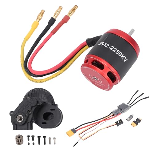 CHICIRIS RC Bürstenloser Motor, 2250 KV Niedriger Linearität Außergewöhnlicher Motor Austausch für Axiale SCX10 1/10 RC Crawler Car 80A Bürstenloser ESC with CHICIRIS RC Bürstenloser Motor, 2250 KV Niedriger Linearität Außergewöhnlicher Motor Austausch für Axiale SCX10 1/10 RC Crawler Car 80A Bürstenloser ESC with von CHICIRIS
