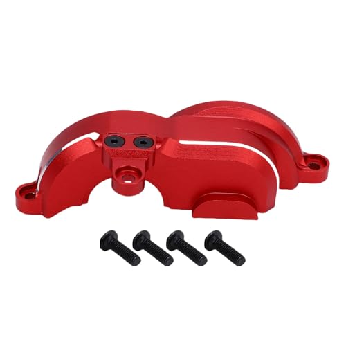 CHICIRIS RC Car Gear Deckabdeckung Schützender Aluminium -Legierungs -Getriebe -Deckungsabdeckung Ersatz für 4 TEC -Drift 1/10 RC -Auto, Impact und Trümmerschutz, Schnellinstallation, (Rot) von CHICIRIS