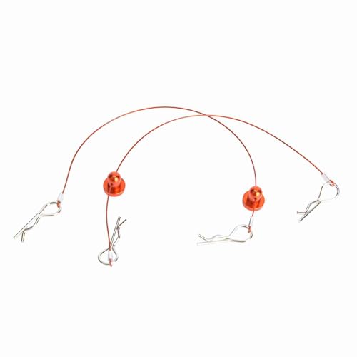 CHICIRIS RC-Car-Karosserie-Draht-Clip-Pin, Hochfester, Verorener Karosserie-Draht-Clip-Pin Mitschrubenhalter für 1/10 RC-CAR-Zuubehör (ROT (Rot) von CHICIRIS