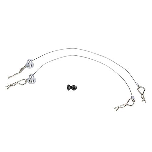 CHICIRIS RC-Car-Karosserie-Draht-Clip-Pin, Hochfester, Verorener Karosserie-Draht-Clip-Pin Mitschrubenhalter für 1/10 RC-CAR-Zuubehör (ROT (Silver) von CHICIRIS