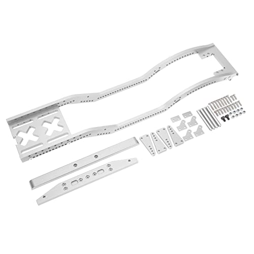 CHICIRIS RC -Chassis -Rahmen RC Auto Chassis Rahmen Set Aluminiumlegierung Anodierte Oberflächenbehandlung für SCX10 D90 1/10 Crawler mit Befestigungsschrauben (Silver) von CHICIRIS