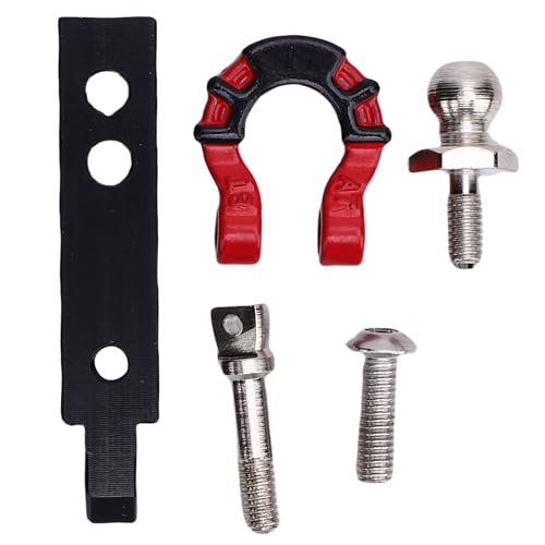 CHICIRIS RC Crawler Trailer Hook, Hochfestigkeitslegierung 1/8 1/10 RC -Auto -Modell -Schleppkupplung mit Speziell für 4083 4107 MK07, Einfach zu Installierter und Realistischer Textur für (Schwarz von CHICIRIS