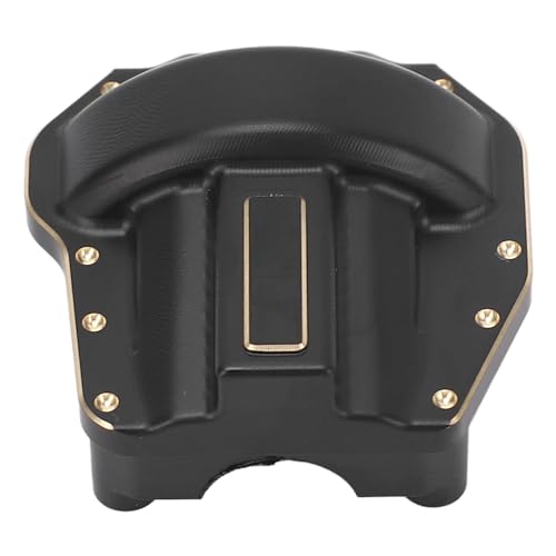 CHICIRIS RC -Differentialabdeckung, Messingachse Gehäuse Diff -Abdeckung Vorderer Hinterachse für Scx10 III 1/10 RC Autos Schwarz, Hergestellt aus Premium Messingmaterial, Abgeschrägten Kanten und von CHICIRIS