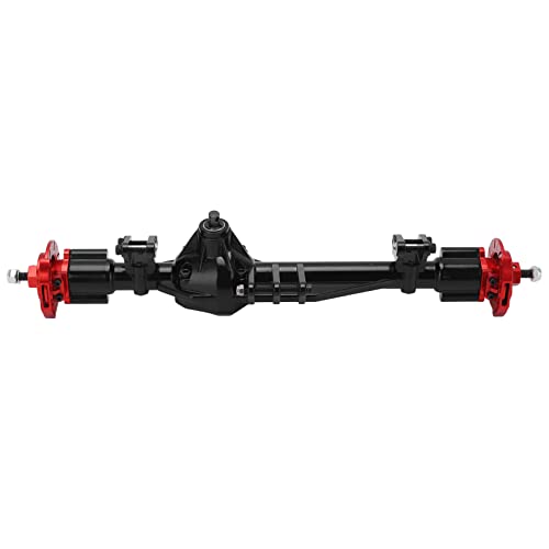 CHICIRIS RC Hinterachse Metall Heck -Portal -Achsen Upgrade Teile für Axiale RBX10 RYFT 1/10 RC Auto mit Anodierter Aluminiumschale Hohe Präzision Verstärkte Steuerung (Schwarz Rot) von CHICIRIS