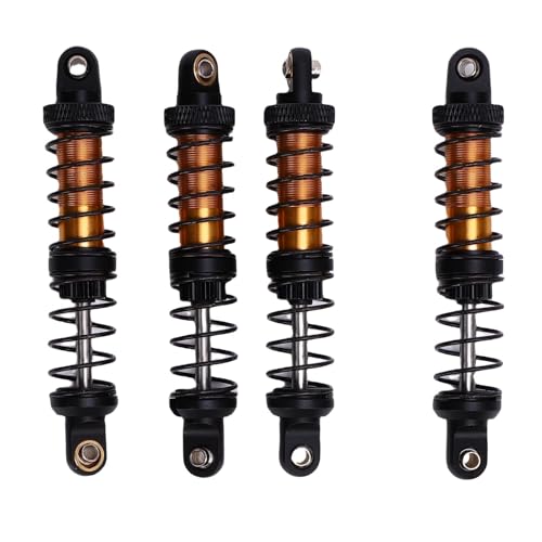 CHICIRIS RC -Metall -Stoßdämpferdämpfer, 4pcs Doppelabschnitt Federlegungslegierung 1/10 RC -Auto Skalier (Gold) von CHICIRIS