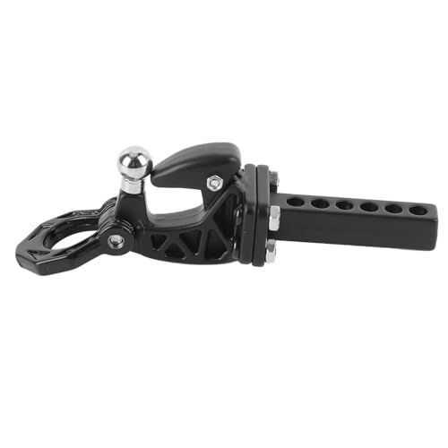 CHICIRIS RC Trailer Hitch Tow Hook Aluminium -Upgrade Teil für SCX10 RC Crawler -Zubehör mit Hoher Festigkeitsdauer Einfacher Installation (Black) von CHICIRIS