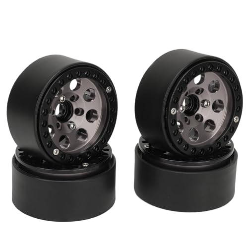 CHICIRIS RC Wheel Rim 4PCS Aluminiumlegierungsauto -Wheel -Hub für Axiale SCX10 SCX10 II III Redcat Gen8 mit Hoher Abriebfestigkeit Stabiler Navigation (Ti) von CHICIRIS