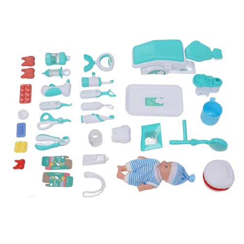 CHICIRIS Realistisches Zahnarztspielzeug, Musik und Lichtspiel mit Zahnen Accessoires Tun Kit -Spielzeug für vor, Fördern das Fantasievolle Spiel und Lernen, Sichere und Langlebige Materialien, von CHICIRIS