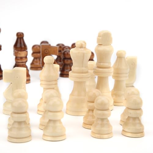 CHICIRIS Schachfiguren, Holzschachfiguren, Lässisiges Spielug, Intellektuelles Spiel für Erwachsene von CHICIRIS