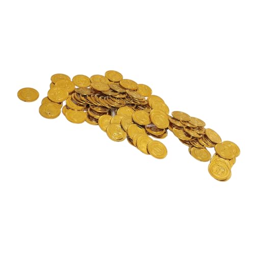 CHICIRIS Schatzmünzen Setzen Sie Goldmünzen Piratenmünzen Fantasy -Münzen für Partydekoration Spiele Gefälligkeiten mit Haltbarem Kunststoffmaterial (Piratenmünzen) von CHICIRIS