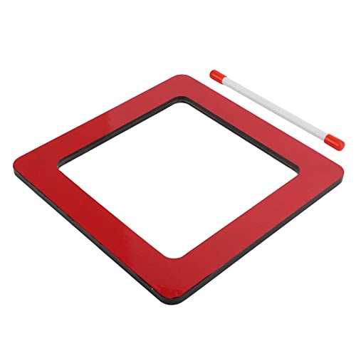 CHICIRIS Schöne Handtrommelkomprimierte Brettharz Haut Rot für Kinder Aufklärung Percussion Instrument (Speziell geformte Trommel (quadratische Trommel)) von CHICIRIS