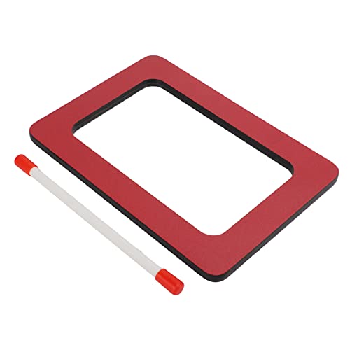 CHICIRIS Schöne Handtrommelkomprimierte Brettharz Haut Rot für Kinder Aufklärung Percussion Instrument (rechteckige Trommel) von CHICIRIS