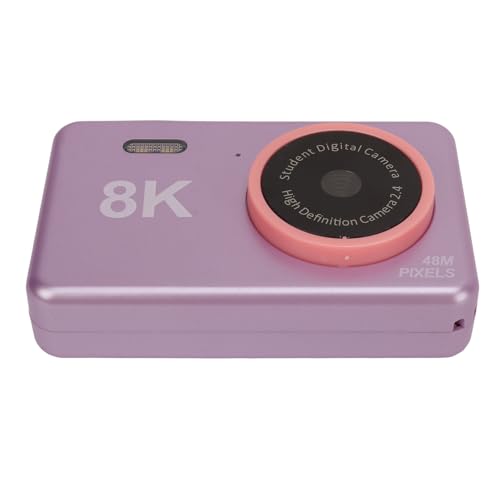 Selfie-, Handy-Verbindung, Kinderkamera, 2,4-Zoll-IPS-Bildschirm mit USB-Kabel (Purple) von CHICIRIS