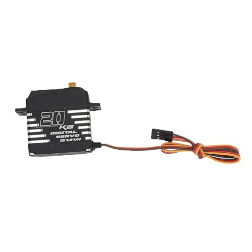 CHICIRIS Servo -Motor, Digitaler Servo Kupfergetriebe Aluminiumlegierungen Gehäuse 180 ° Kontrollwinkel für 1/8 Bis 1/12 RC -Autokrawlerboot -Roboter (20KG) von CHICIRIS