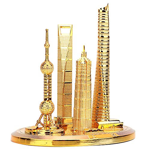 CHICIRIS Shanghai Building Collection Model Reflektierende Bronze- und Gold -Vintage Trendfreunde groß (Golden - klein) von CHICIRIS