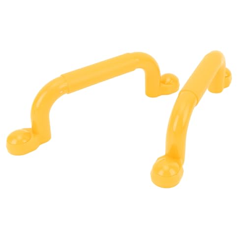 CHICIRIS Spielplatz Sicherheitsgriffe Set von 2 Großen Anti-Skid-Handgriffe für das Klettern Rahmen Spielset Baumhaus Etagenbett mit Robuster Eisenkonstruktion 24x7cm (Yellow) von CHICIRIS